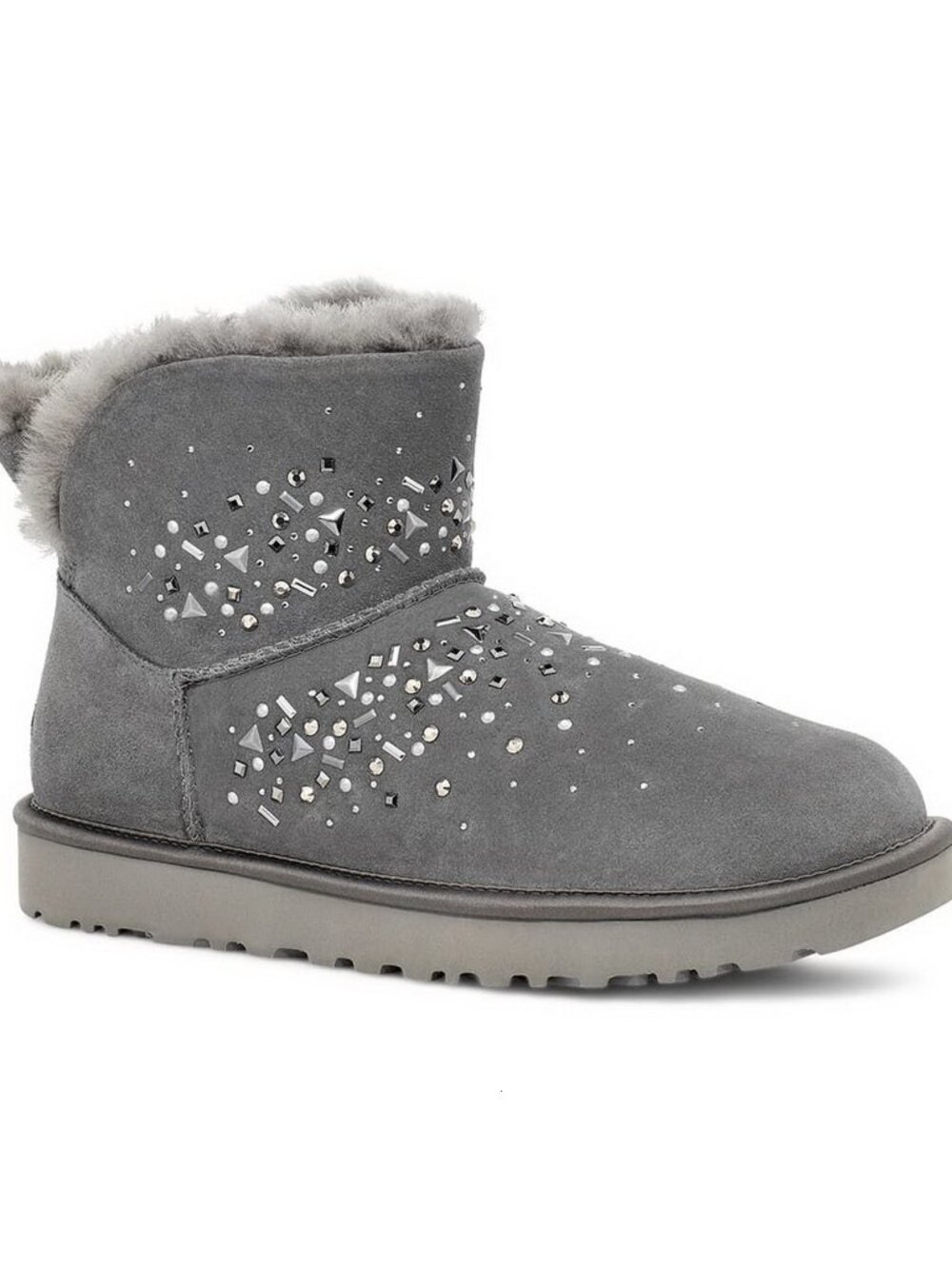 NEW UGG Classic Crystals Bling Boots, Crystal Embellished, Shearling Lined, US 6